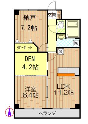 グランフィオーレ(1SLDK/2階)の間取り写真