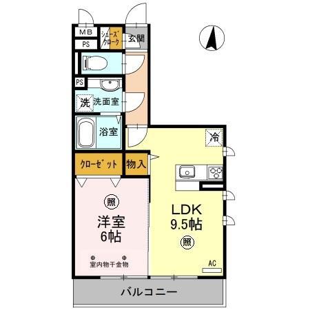 フェアリーシャトー(1LDK/3階)の間取り写真