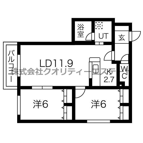 ラフィーネ福住(2LDK/2階)の間取り写真