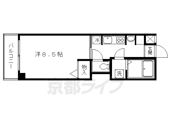 マ・アビタシヨン(1K/4階)の間取り写真