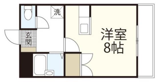 セントフォレスト北長瀬(ワンルーム/3階)の間取り写真