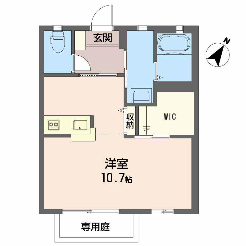 シャーメゾンI・T(ワンルーム/1階)の間取り写真