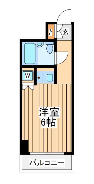 ダイアパレス淵野辺Ⅲ(ワンルーム/4階)の間取り写真