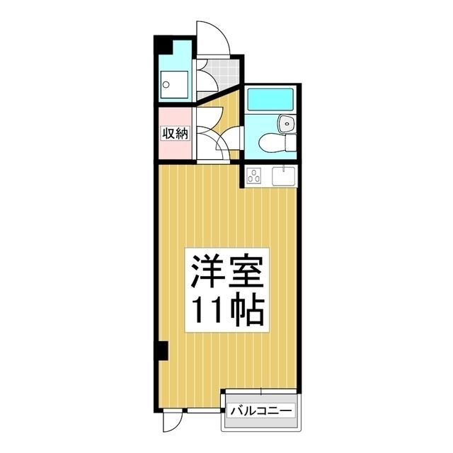 山本ビルディング(ワンルーム/3階)の間取り写真