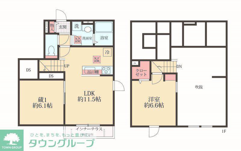 BELLE LEAD ROYALE(1LDK/1階)の間取り写真