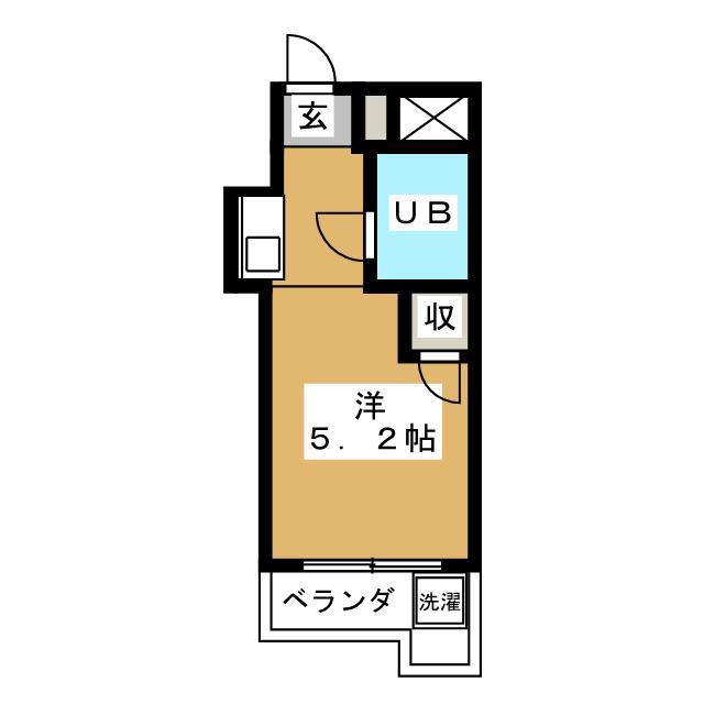 TOP・横浜東白楽(ワンルーム/3階)の間取り写真
