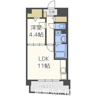 サンラルーチェ博多南(1LDK/10階)の間取り写真