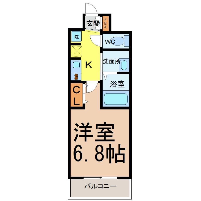 リヴシティ鶴舞(1K/10階)の間取り写真