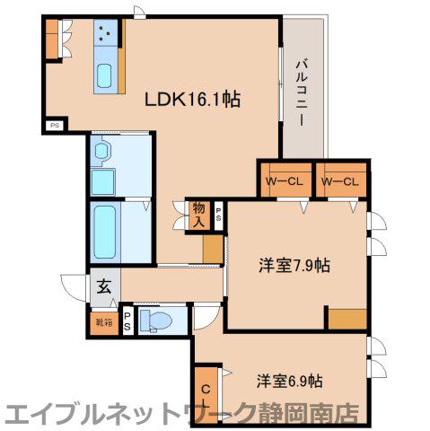 EMINENCEEEST(2LDK/2階)の間取り写真