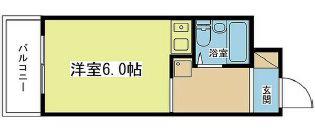 ライオンズマンション神戸元町第3(ワンルーム/4階)の間取り写真