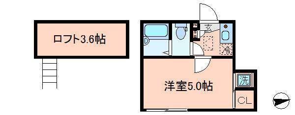 クリスタルコンフォート(1K/1階)の間取り写真
