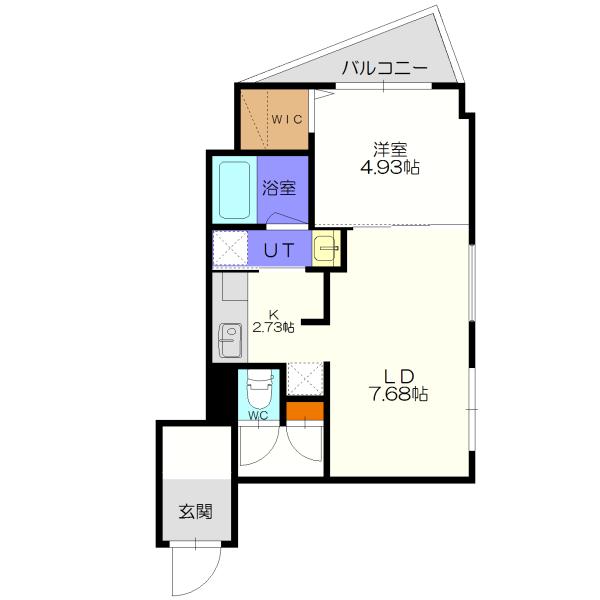 ファーネストひばりが丘(1LDK/5階)の間取り写真