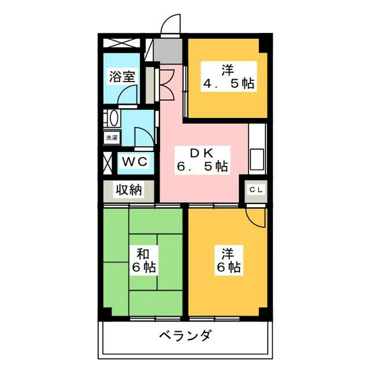 扇山ハイツ 6階階 間取り