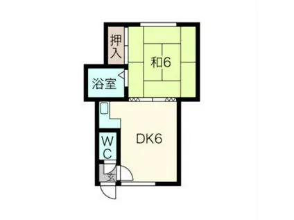 コーポ清和(1DK/2階)の間取り写真