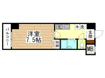 サンピリア小阪(1K/3階)の間取り写真