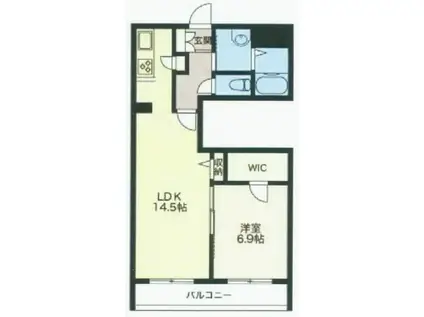 グランツ柿の木坂(1LDK/2階)の間取り写真