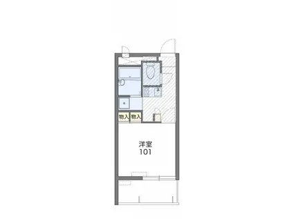 おもろまちU(1K/1階)の間取り写真