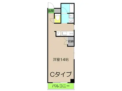 金子橋マンション(1K/2階)の間取り写真