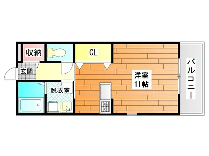 コンフォート紘(1K/1階)の間取り写真