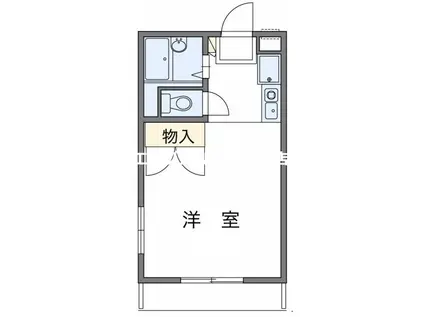レオーネ竜之口(1K/1階)の間取り写真