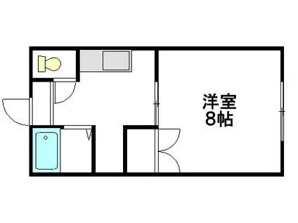 七塚ハイツB棟(1K/1階)の間取り写真