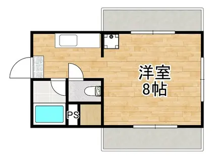 バーシティ宇宿(ワンルーム/5階)の間取り写真