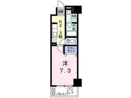 アクア・イゾラ(1K/8階)の間取り写真