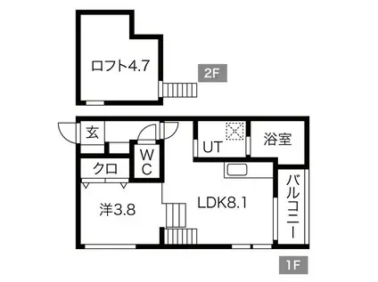 アーバンレジデンス名古屋(1LDK/1階)の間取り写真