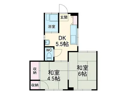 新井マンション(2DK/3階)の間取り写真