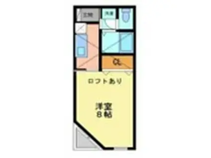 プレ・デュ・パルク(1K/2階)の間取り写真