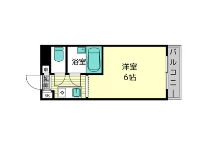 ジュネス新大宮(ワンルーム/4階)の間取り写真