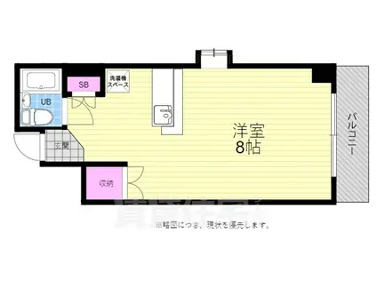 グランドール300(ワンルーム/2階)の間取り写真