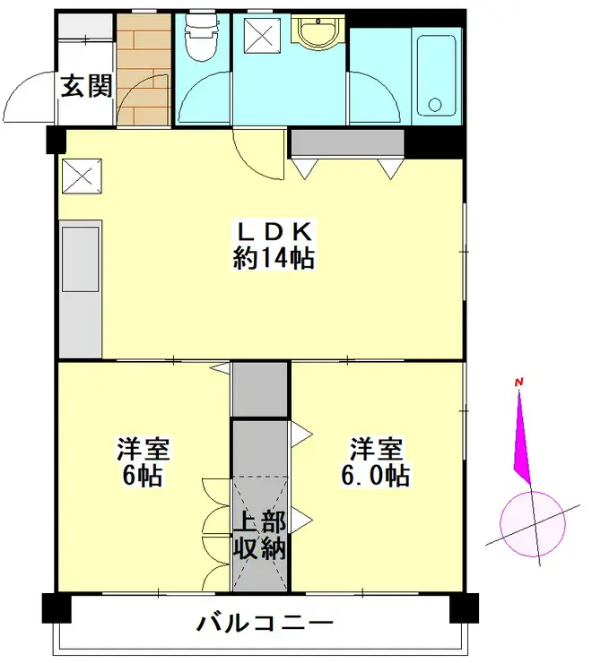 ガーデンフィール中央二番館 7階階 間取り