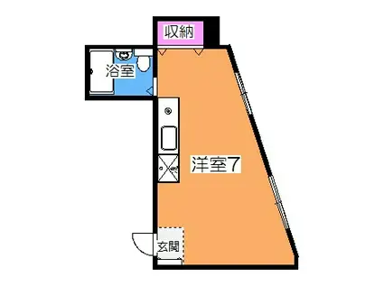 Bフラット三国ヶ丘(ワンルーム/3階)の間取り写真