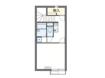 レオネクストディアベルジュII(1K/2階)の間取り写真