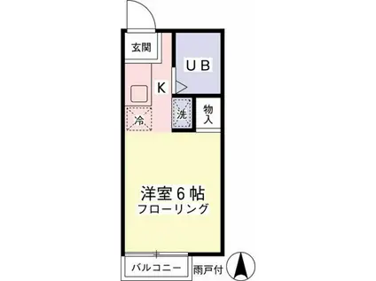 ジュネスM・T(ワンルーム/2階)の間取り写真