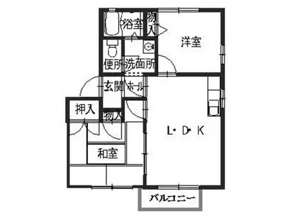 メゾンさくら(2LDK/1階)の間取り写真