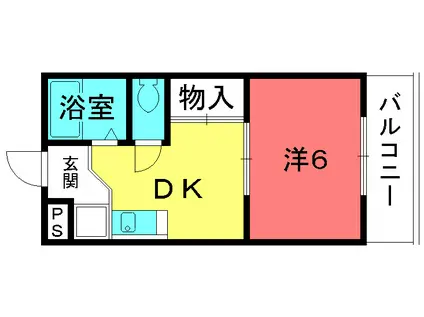追分エイト(1DK/3階)の間取り写真