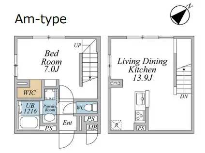 LEGALAND武蔵小山ANNEX(1LDK/4階)の間取り写真