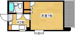 第3松岡ビル(1K/5階)の間取り写真
