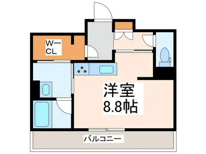 グランメゾン天神(ワンルーム/3階)の間取り写真