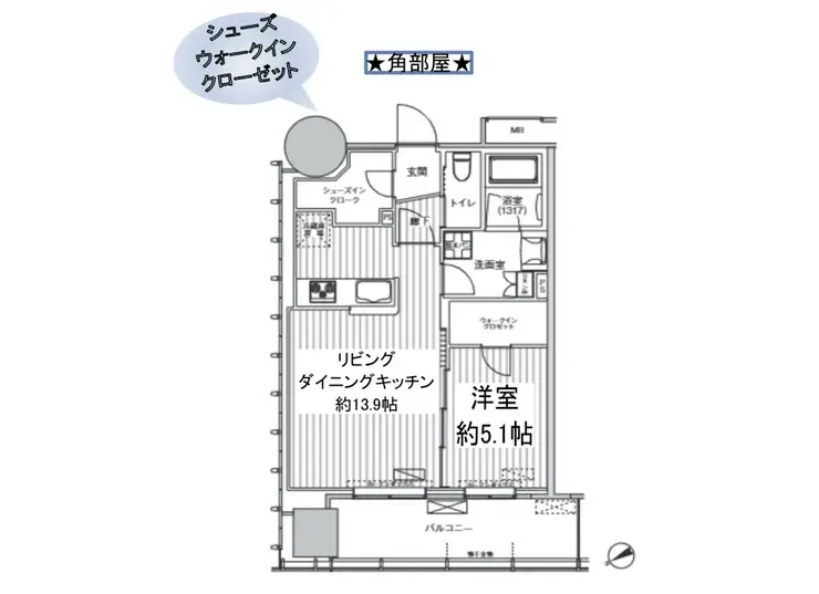 桜ヒルズ九段北 8階階 間取り