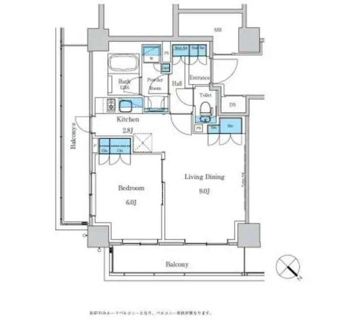 パークアクシス滝野川ラブリーズ 6階階 間取り