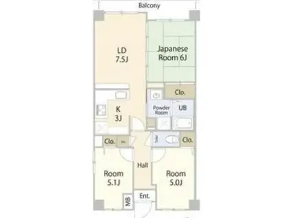 AMA TERRACE KAMAE (3LDK/4階)の間取り写真