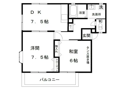 エポック(2DK/3階)の間取り写真