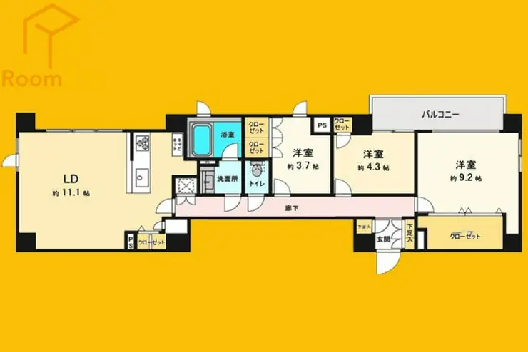 アゼリアテラス新宿 6階階 間取り