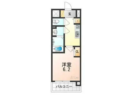 エスリード大阪平野プライム(1K/5階)の間取り写真