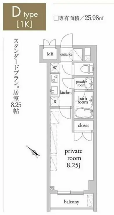アーベイン常盤台 8階階 間取り