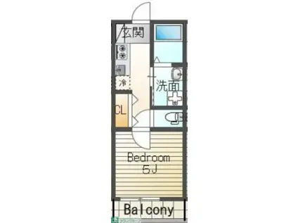 NAT上尾(1K/1階)の間取り写真