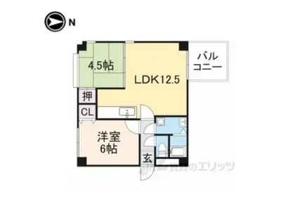 アーバンポート八木(2LDK/3階)の間取り写真